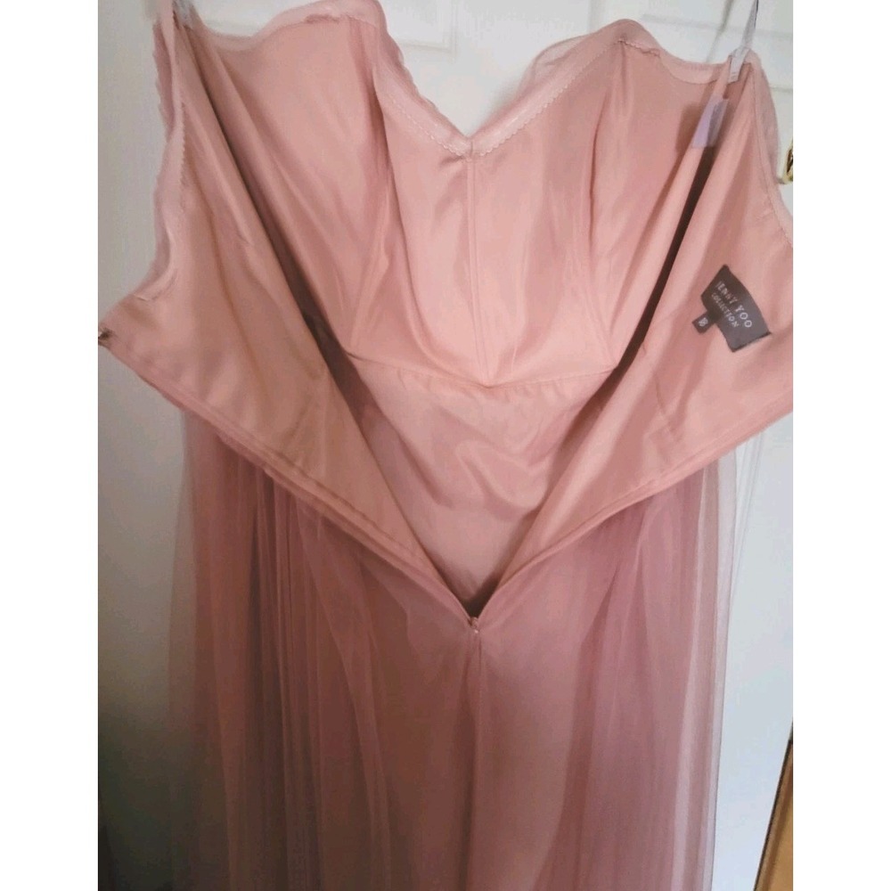 Blush Tulle Maxi Dress Size 18 Formal Prom Bridesmaid Wedding Guest Cottagecore - Picture 7 of 10